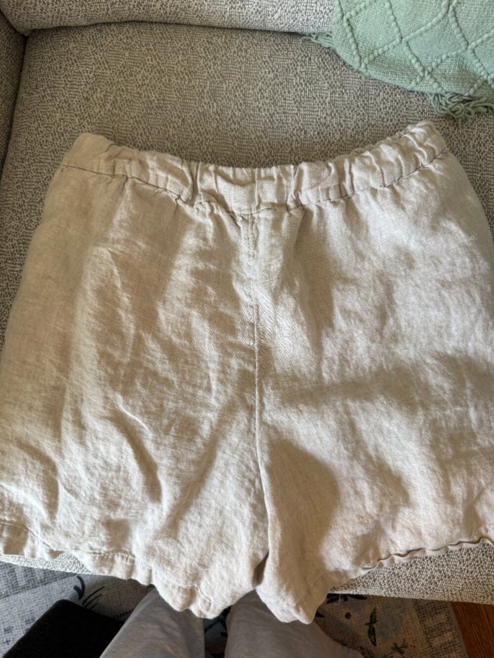 J. Crew Women’s Small Linen Shorts Tropez Flax Pockets 5" Inseam Size Small - Picture 3 of 5